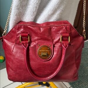 Elliott Lucca  satchel   Crossbody bag Italian Leather distressed  autumn red